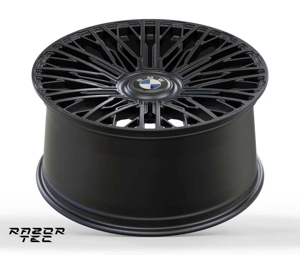BMW 7-SERIES WHEELS 22’ GLOSS BLACK WITH FLOATING BMW CAPS