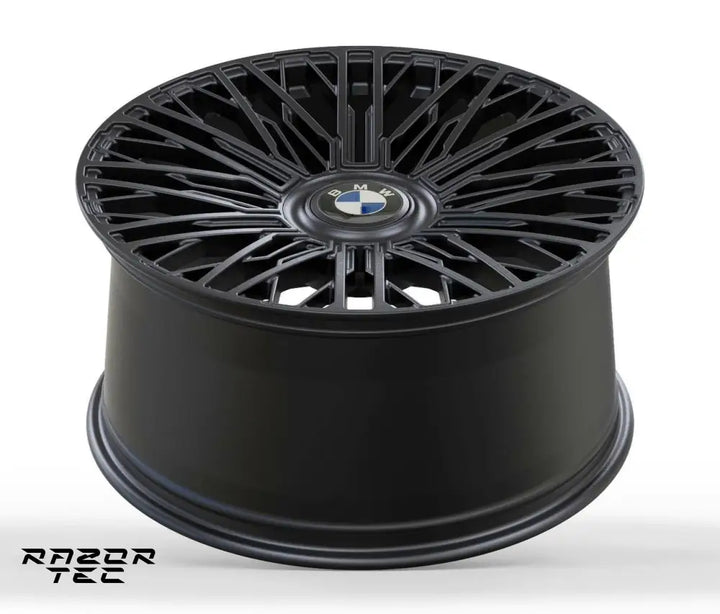 BMW 7-SERIES WHEELS 22’ GLOSS BLACK WITH FLOATING BMW CAPS