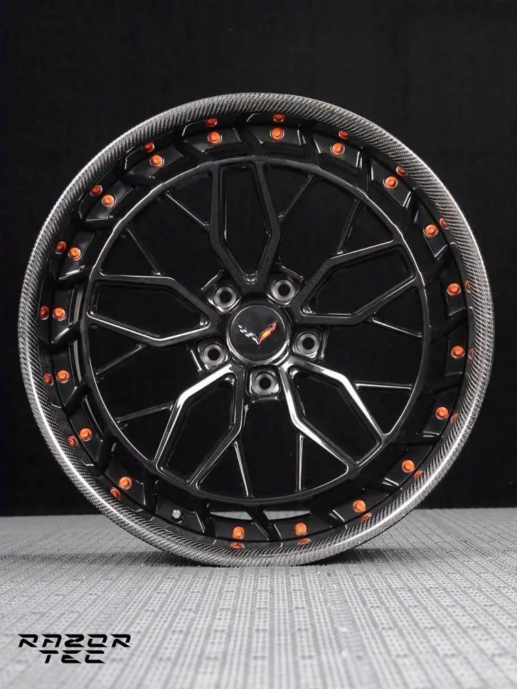 CORVETTE FORGED WHEELS WITH CARBON LIP