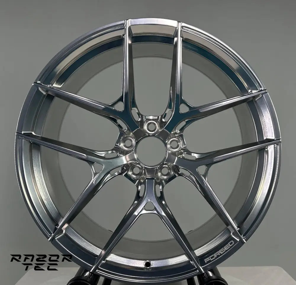 DARK SMOKED POLISHED MONOBLOCK FORGED WHEELS