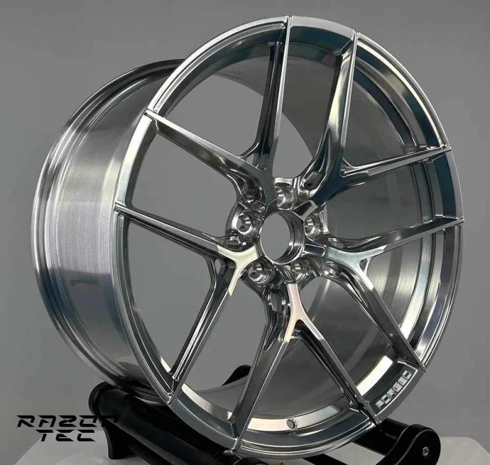 DARK SMOKED POLISHED MONOBLOCK FORGED WHEELS