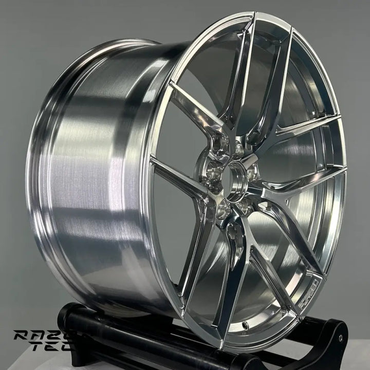 DARK SMOKED POLISHED MONOBLOCK FORGED WHEELS
