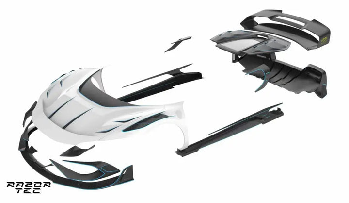 FERRARI 296 CARBON FIBER RAZOR BODY KIT