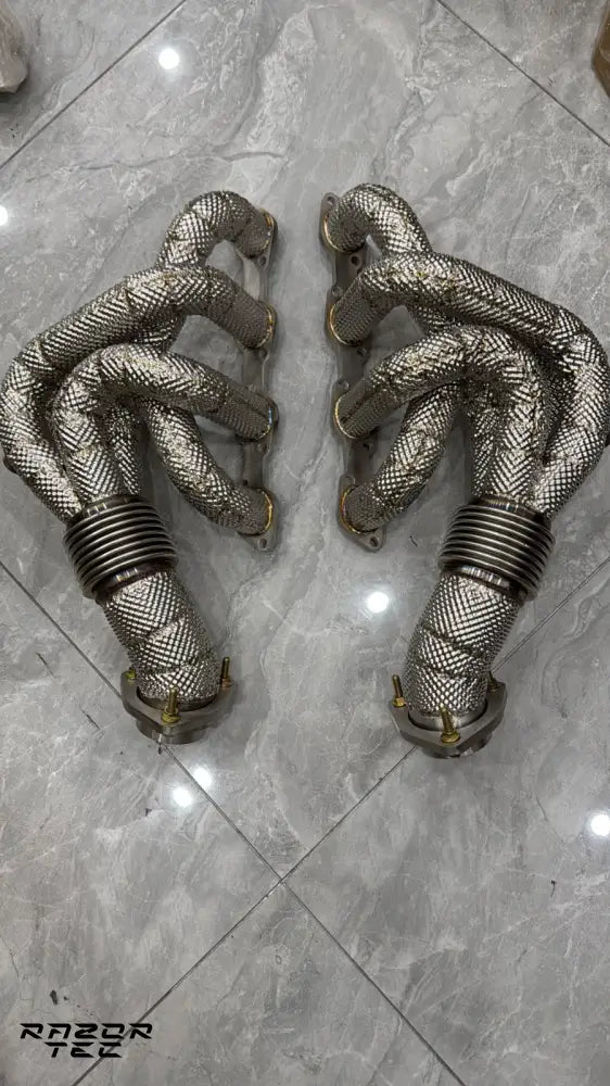 FERRARI F430 DOWNPIPES CATLESS OR WITH SPORT CATS AND HEADERS