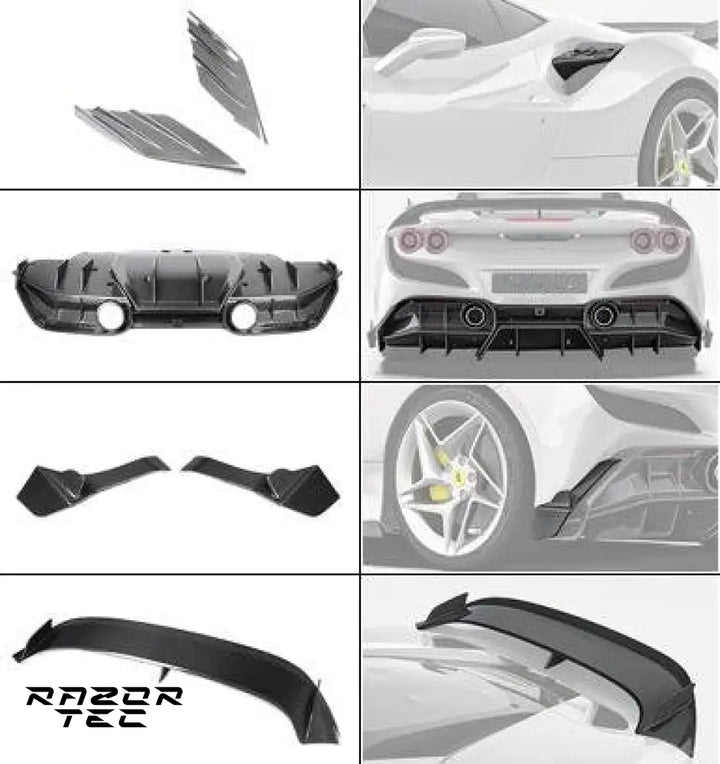 FERRARI F8 CARBON FIBER AERO KIT