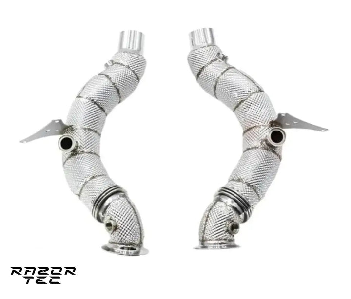 FERRARI F8 DOWNPIPES CATLESS OR WITH CATS