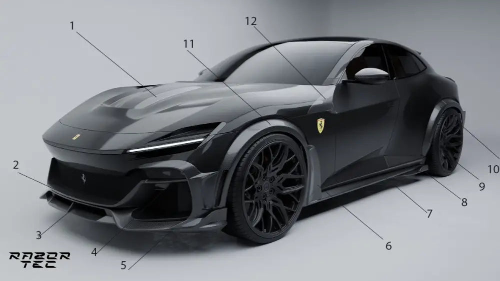 FERRARI PUROSANGUE CARBON FIBER RAZOR BODY KIT