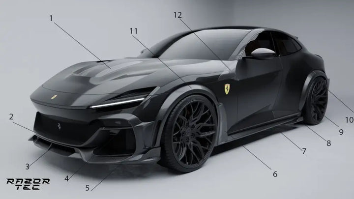 FERRARI PUROSANGUE CARBON FIBER RAZOR BODY KIT