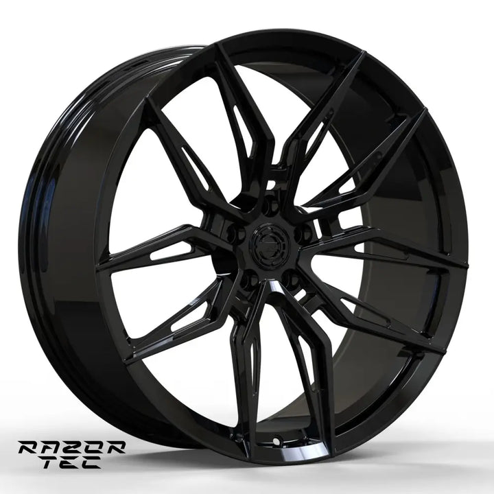 FULLY FORGED RAZOR WHEELS 22’ - GLOSS BLACK