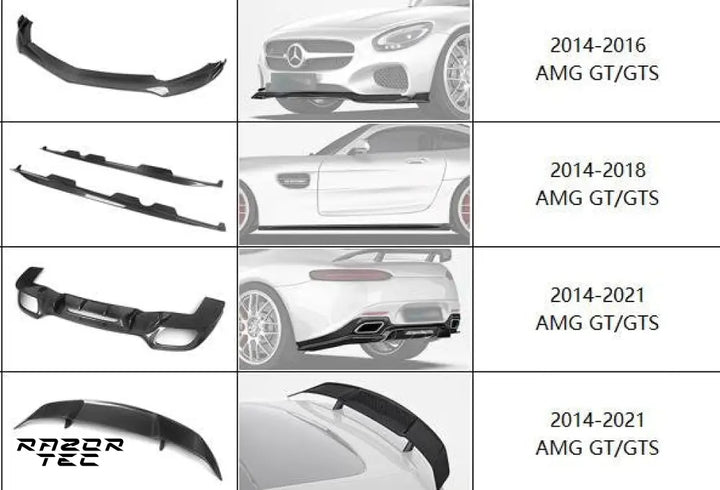 MERCEDES BENZ AMG GT (C190) CARBON FIBER PARTS