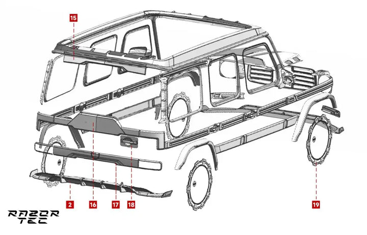 MERCEDES BENZ G63 AMG W463A BODY KIT