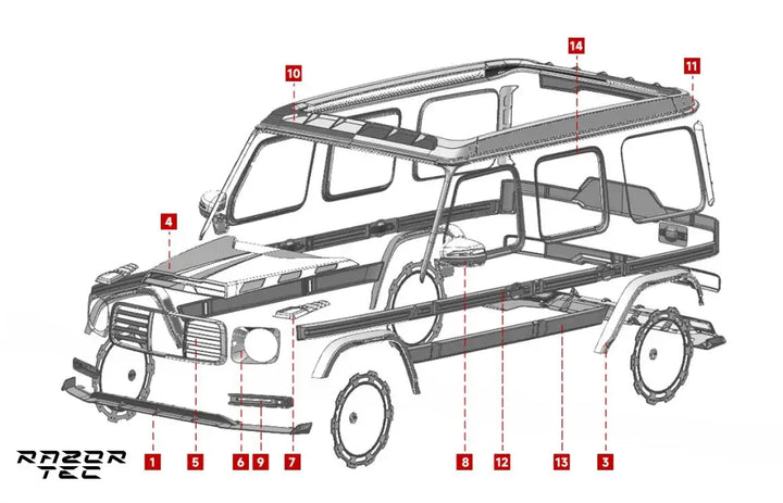 MERCEDES BENZ G63 AMG W463A BODY KIT