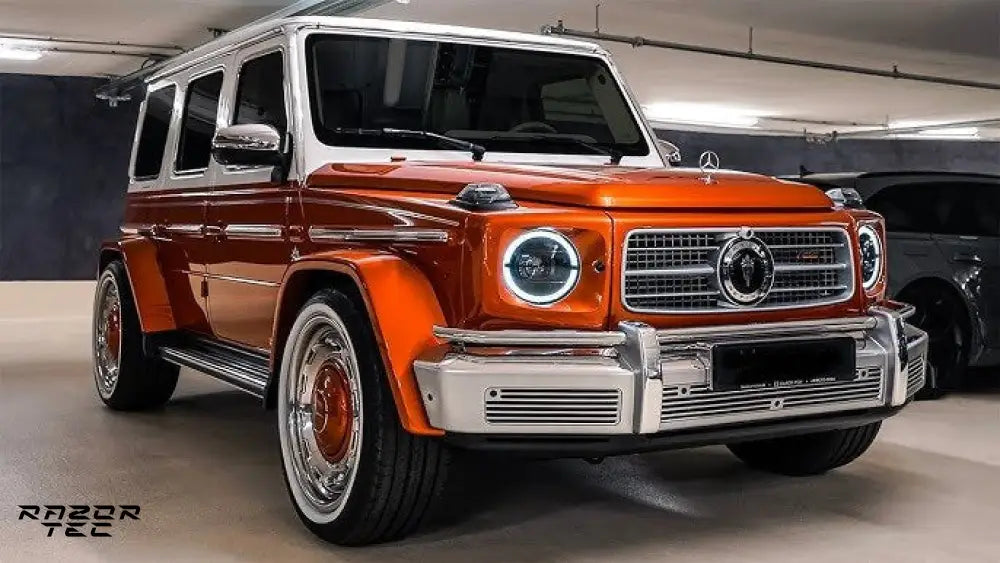 MERCEDES G63 VINTAGE BODY KIT AND CUSTOM WHEELS 2018-2023