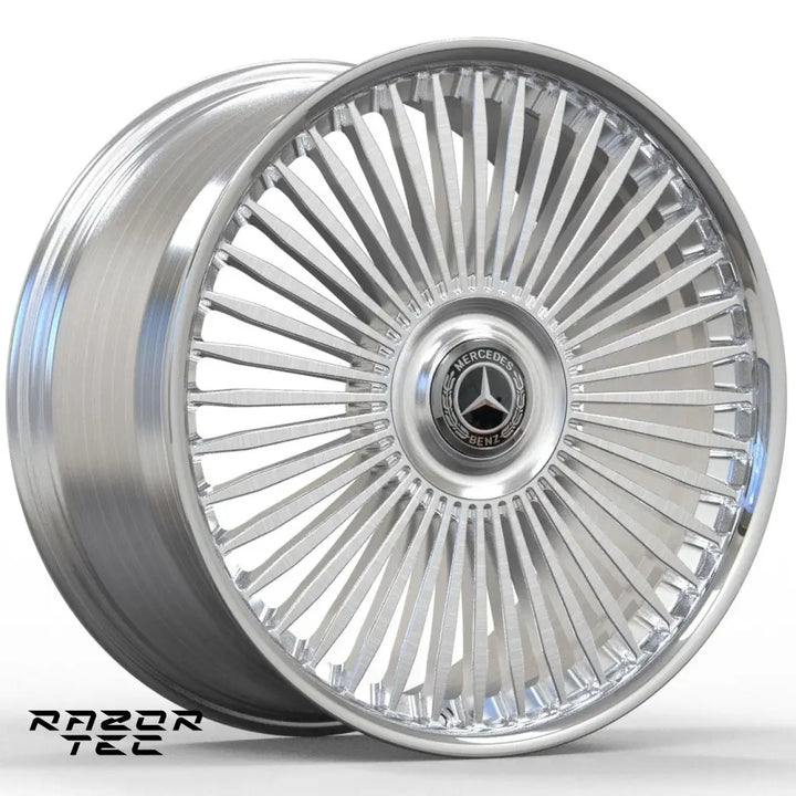 MERCEDES S-CLASS BRUSHED SILVER WHEELS